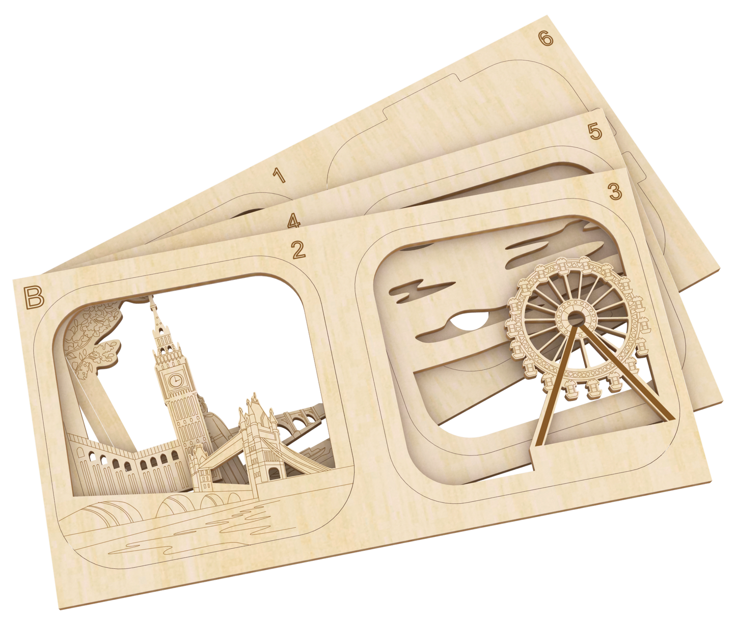 DIY 3D Wooden City Night Light Puzzle – Creative LED Educational Craft Kit for Kids (Ages 5+)