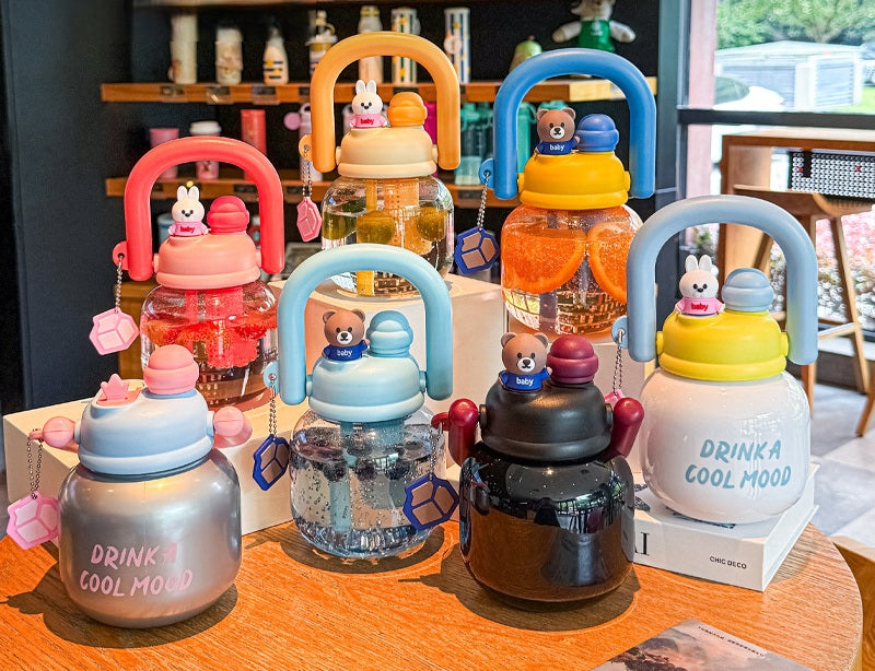 Kettlebell Water Bottle – 850ml Kids Drinkware